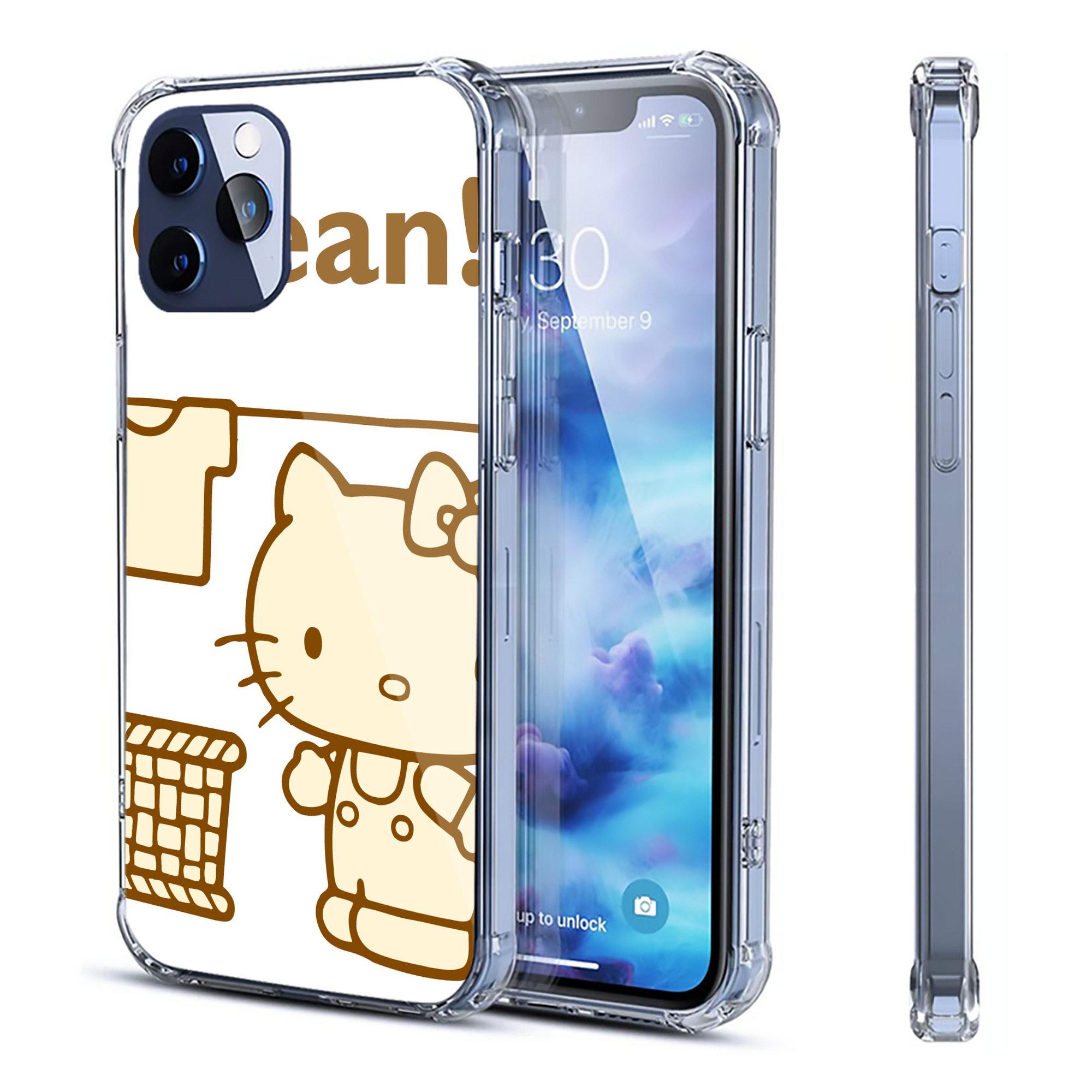 （画像用） Hello Kitty ハローキティ 【iPhone 12シリーズ対応】透明スマホケース（クリアソフトケース）